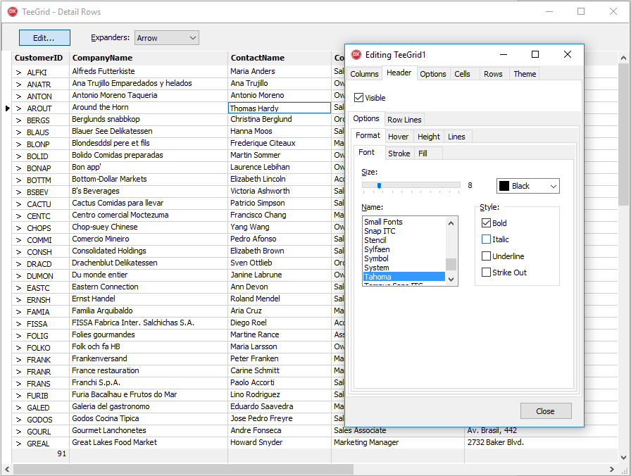 TeeGrid VCL/FMX