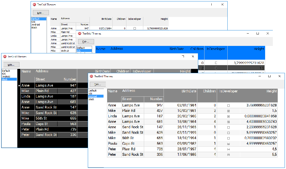 TeeGrid for .NET